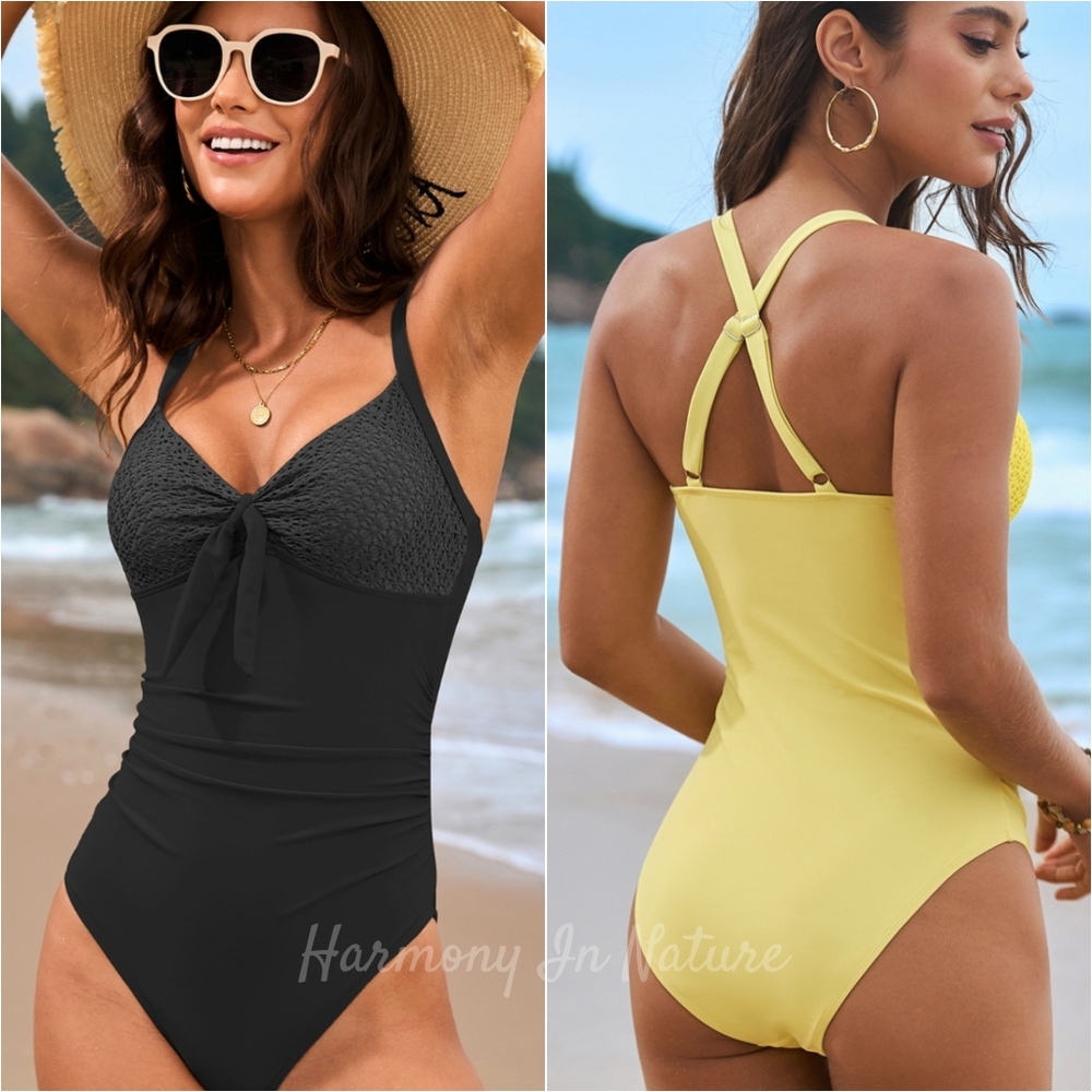 Kaeli Strappy Lace Swimsuit - Black